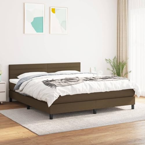 Vopese Boxspringbett Dunkelbraun mit Einzeltaschenfederkernmatratze, Mittelharte Unterstützung, Weiß & Dunkelbraun, 203x180x78/88 cm - Für erholsamen Schlaf Model3140156 Vopese Boxspringbett Dunkelbraun mit Einzeltaschenfederkernmatratze, Mittelharte Unterstützung, Weiß & Dunkelbraun, 203x180x78/88 cm - Für erholsamen Schlaf Model3140156 von Vopese