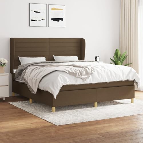 Vopese Boxspringbett Dunkelbraun mit Einzeltaschenfederkernmatratze und Matratzenschoner - 203x183x118/128 cm - ideal für Rücken- oder Bauchschläfer Model3128624 Vopese Boxspringbett Dunkelbraun mit Einzeltaschenfederkernmatratze und Matratzenschoner - 203x183x118/128 cm - ideal für Rücken- oder Bauchschläfer Model3128624 von Vopese