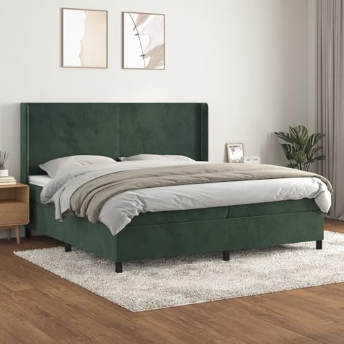 Vopese Boxspringbett Dunkelgrün mit Samtbezug und Einzeltaschenfederkernmatratze - 203x203x118/128 cm - für erholsamen Schlaf Model3132582 Vopese Boxspringbett Dunkelgrün mit Samtbezug und Einzeltaschenfederkernmatratze - 203x203x118/128 cm - für erholsamen Schlaf Model3132582 von Vopese