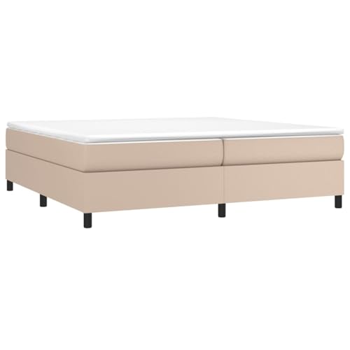 Vopese Boxspringbett Matratze Cappuccino-Braun 200x200cm Kunstleder Federkernmatratze Model3144631 von Vopese