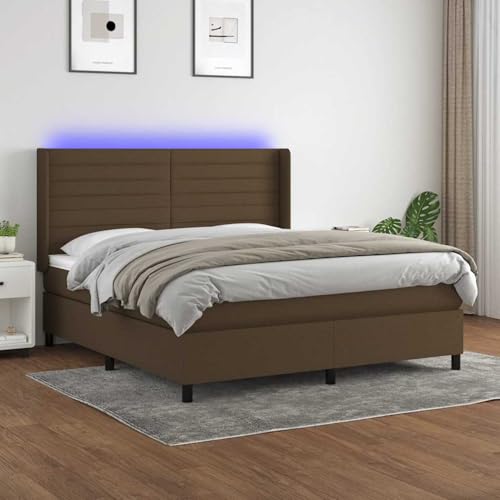 Vopese Boxspringbett mit LED & Einzeltaschenfederkernmatratze - Dunkelbraun, 203 x 183 x 118/128 cm - für erholsamen Schlaf Model3138416 Vopese Boxspringbett mit LED & Einzeltaschenfederkernmatratze - Dunkelbraun, 203 x 183 x 118/128 cm - für erholsamen Schlaf Model3138416 von Vopese