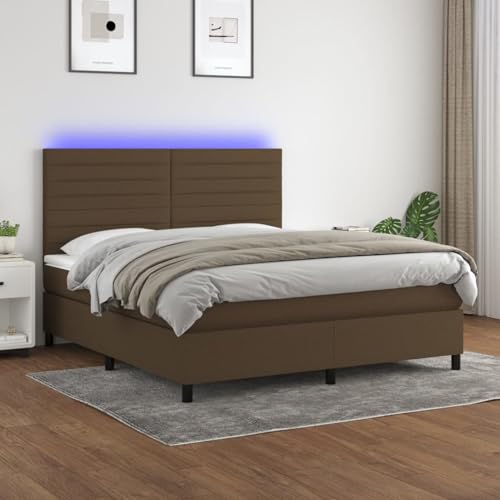 Vopese Boxspringbett mit LED & Einzeltaschenfederkernmatratze - Dunkelbraun, 203x180x118/128 cm - Schlafzimmer Model3134976 Vopese Boxspringbett mit LED & Einzeltaschenfederkernmatratze - Dunkelbraun, 203x180x118/128 cm - Schlafzimmer Model3134976 von Vopese