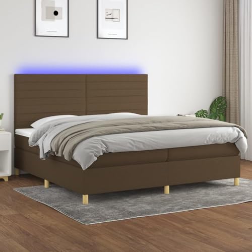 Vopese Boxspringbett mit LED & Einzeltaschenfederkernmatratze - Dunkelbraun, 203x200x118/128 cm - Schlafzimmer Model3135544 Vopese Boxspringbett mit LED & Einzeltaschenfederkernmatratze - Dunkelbraun, 203x200x118/128 cm - Schlafzimmer Model3135544 von Vopese