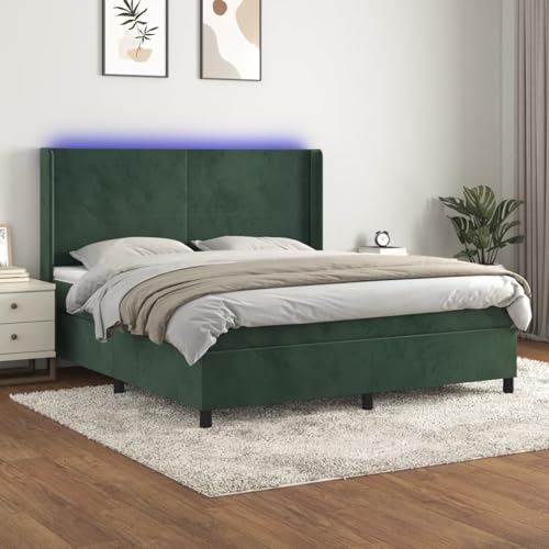 Vopese Boxspringbett mit LED & Samtbezug - Dunkelgrün, 203 x 163 x 118/128 cm, für erholsamen Schlaf Model3139454 Vopese Boxspringbett mit LED & Samtbezug - Dunkelgrün, 203 x 163 x 118/128 cm, für erholsamen Schlaf Model3139454 von Vopese