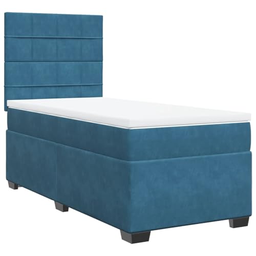 Vopese Boxspringbett mit Matratze Blau 90x190 cm Samt Federbett Model3290790 Vopese Boxspringbett mit Matratze Blau 90x190 cm Samt Federbett Model3290790 von Vopese