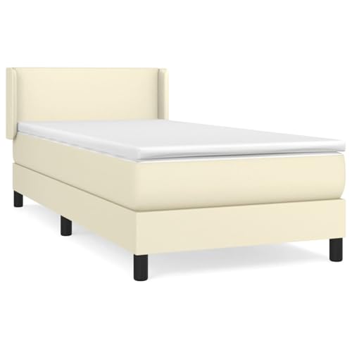Vopese Boxspringbett mit Matratze Creme 100x200 cm Kunstleder Federbett Model3130645 Vopese Boxspringbett mit Matratze Creme 100x200 cm Kunstleder Federbett Model3130645 von Vopese