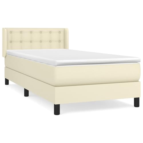 Vopese Boxspringbett mit Matratze Creme 100x200 cm Kunstleder Federbett Model3130765 Vopese Boxspringbett mit Matratze Creme 100x200 cm Kunstleder Federbett Model3130765 von Vopese