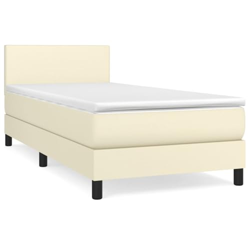 Vopese Boxspringbett mit Matratze Creme 100x200 cm Kunstleder Federbett Model3140989 Vopese Boxspringbett mit Matratze Creme 100x200 cm Kunstleder Federbett Model3140989 von Vopese