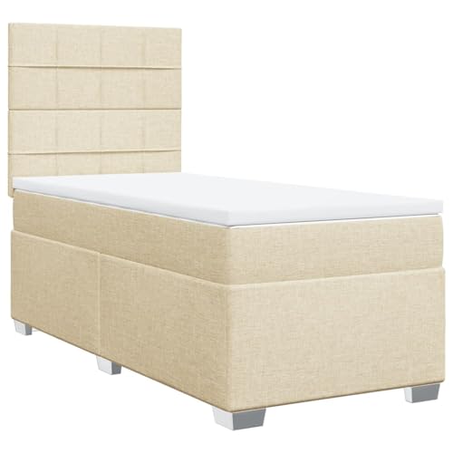 Vopese Boxspringbett mit Matratze Creme 100x200 cm Stoff Federbett Model3290404 Vopese Boxspringbett mit Matratze Creme 100x200 cm Stoff Federbett Model3290404 von Vopese