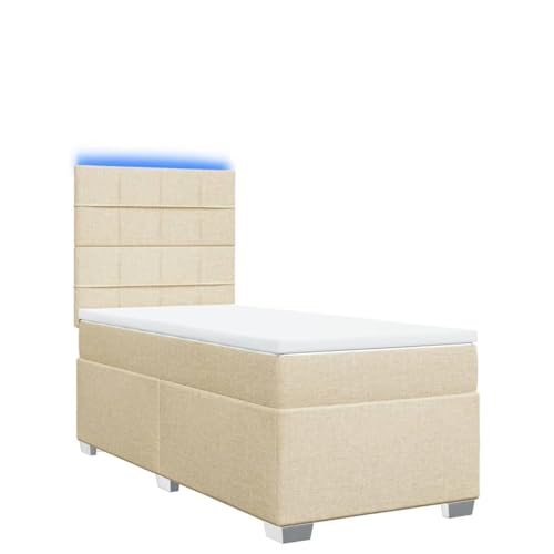 Vopese Boxspringbett mit Matratze Creme 100x200 cm Stoff Federbett Model3292704 Vopese Boxspringbett mit Matratze Creme 100x200 cm Stoff Federbett Model3292704 von Vopese