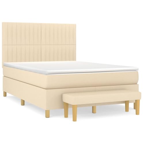 Vopese Boxspringbett mit Matratze Creme 140x200 cm Stoff Federbett Model3137322 Vopese Boxspringbett mit Matratze Creme 140x200 cm Stoff Federbett Model3137322 von Vopese