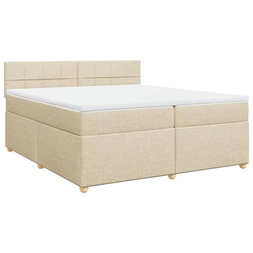 Vopese Boxspringbett mit Matratze Creme 200x200 cm Stoff Federbett Model3286792 Vopese Boxspringbett mit Matratze Creme 200x200 cm Stoff Federbett Model3286792 von Vopese
