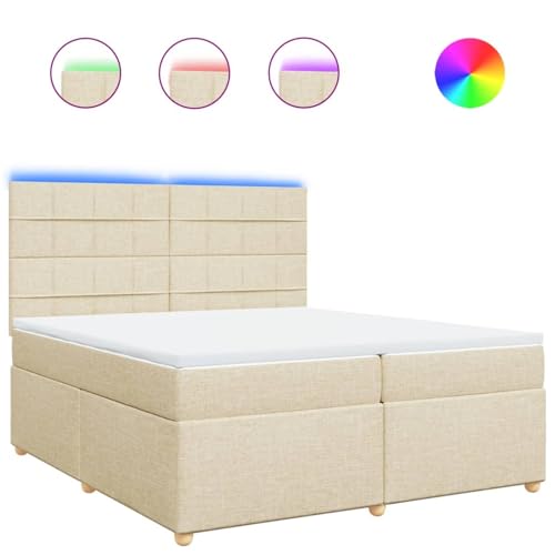 Vopese Boxspringbett mit Matratze Creme 200x200 cm Stoff Federbett Model3293692 Vopese Boxspringbett mit Matratze Creme 200x200 cm Stoff Federbett Model3293692 von Vopese