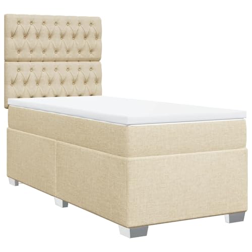 Vopese Boxspringbett mit Matratze Creme 80x200 cm Stoff Federbett Model3290327 Vopese Boxspringbett mit Matratze Creme 80x200 cm Stoff Federbett Model3290327 von Vopese