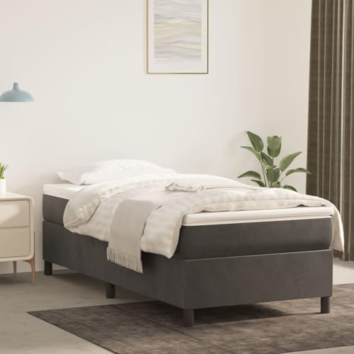 Vopese Boxspringbett mit Matratze Dunkelgrau 90x200 cm Samt Federbett Model3144658 Vopese Boxspringbett mit Matratze Dunkelgrau 90x200 cm Samt Federbett Model3144658 von Vopese