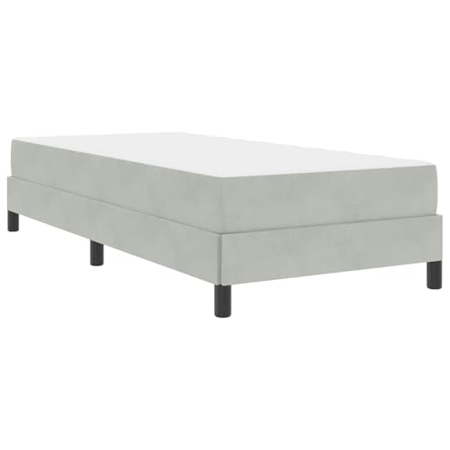 Vopese Boxspringbett mit Matratze Hellgrau 100 x 200 cm Samt Familienbett Model3398671 von Vopese