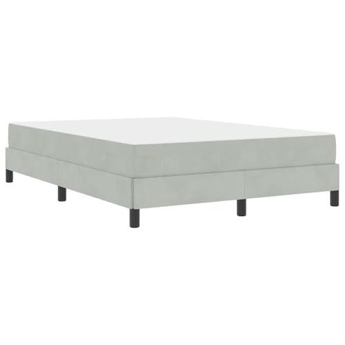 Vopese Boxspringbett mit Matratze Hellgrau 140 x 200 cm Samt Familienbett Model3398695 von Vopese