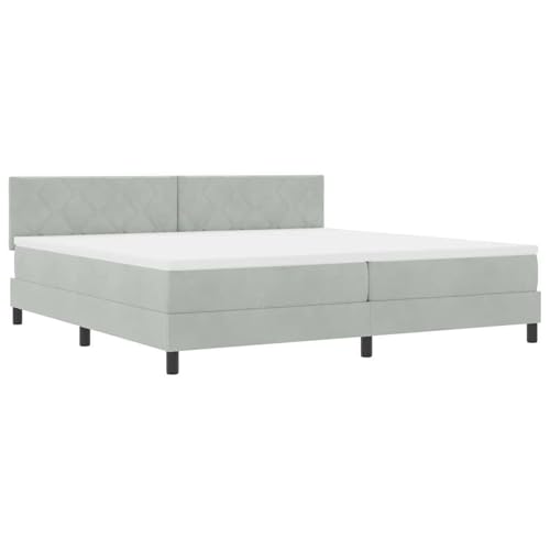 Vopese Boxspringbett mit Matratze Hellgrau 200 x 200 cm Samt Federbett Model3342740 Vopese Boxspringbett mit Matratze Hellgrau 200 x 200 cm Samt Federbett Model3342740 von Vopese