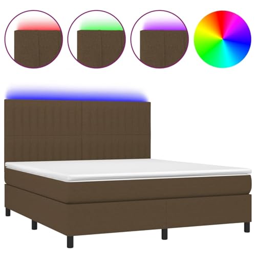 Vopese Boxspringbett mit Matratze & LED Dunkelbraun 180x200 cm Stoff Federbett Model3135056 Vopese Boxspringbett mit Matratze & LED Dunkelbraun 180x200 cm Stoff Federbett Model3135056 von Vopese
