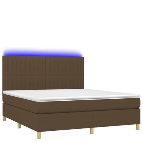 Vopese Boxspringbett mit Matratze & LED Dunkelbraun 180x200 cm Stoff Federbett Model3135616 Vopese Boxspringbett mit Matratze & LED Dunkelbraun 180x200 cm Stoff Federbett Model3135616 von Vopese