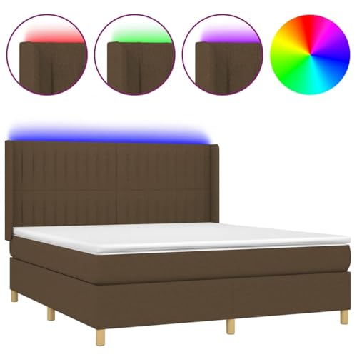 Vopese Boxspringbett mit Matratze & LED Dunkelbraun 180x200 cm Stoff Federbett Model3139056 Vopese Boxspringbett mit Matratze & LED Dunkelbraun 180x200 cm Stoff Federbett Model3139056 von Vopese