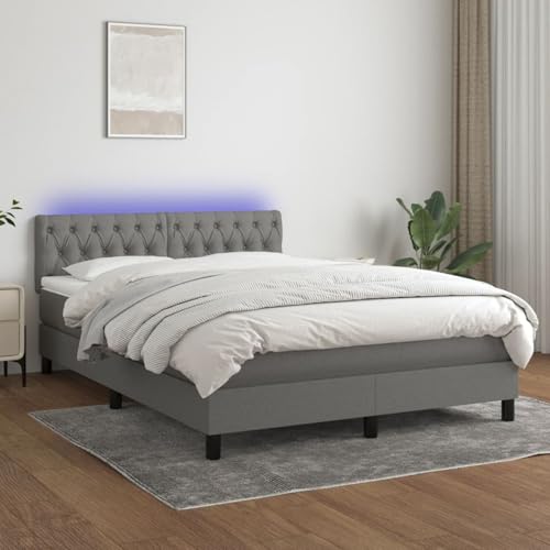 Vopese Boxspringbett mit Matratze & LED Dunkelgrau 140x200 cm Stoff Federbett Model3133398 Vopese Boxspringbett mit Matratze & LED Dunkelgrau 140x200 cm Stoff Federbett Model3133398 von Vopese