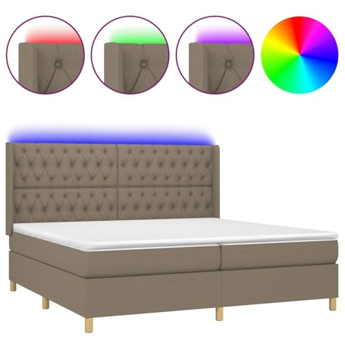 Vopese Boxspringbett mit Matratze & LED Taupe 200x200 cm Stoff Federbett Model3139145 Vopese Boxspringbett mit Matratze & LED Taupe 200x200 cm Stoff Federbett Model3139145 von Vopese