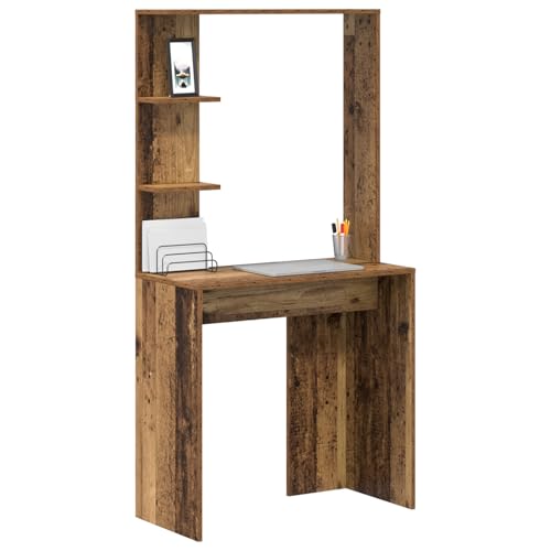 Vopese Brauner Schreibtisch Altholz Massivholz Altholz Mittel Regale Computertisch Model869344 von Vopese