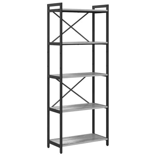 Vopese Bücherregal Grau Sonoma 60 x 30 x 153 cm Holzwerkstoff Bücherregal Model868386 von Vopese