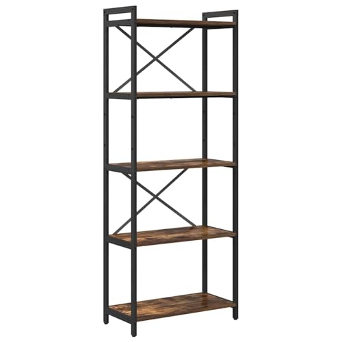 Vopese Bücherregal Räuchereiche 60 x 30 x 153 cm Holzwerkstoff Bücherregal Model868385 von Vopese