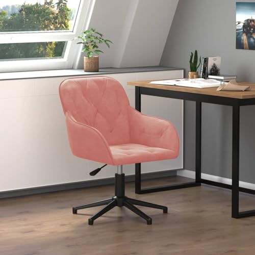 Vopese Bürostuhl Drehbar Rosa Samt Bürostuhl Ergonomisch Model344860 von Vopese