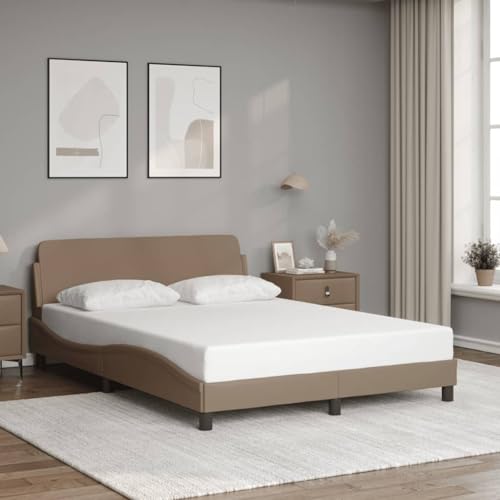 Vopese Cappuccino-Braunes Kunstleder Bettgestell Dover mit Kopfteil, 140x190cm Matratze passt, für erholsamen Schlaf Model373182 Vopese Cappuccino-Braunes Kunstleder Bettgestell Dover mit Kopfteil, 140x190cm Matratze passt, für erholsamen Schlaf Model373182 von Vopese