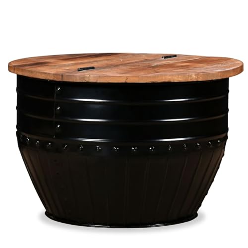 Vopese Couchtisch Altholz Massiv Schwarz Trommelform Sofatisch Model245255 Vopese Couchtisch Altholz Massiv Schwarz Trommelform Sofatisch Model245255 von Vopese