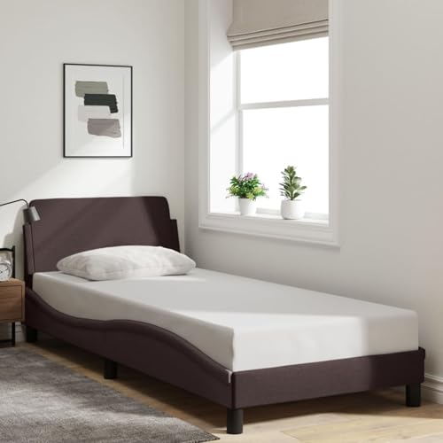 Vopese Dover Bettgestell mit Kopfteil Dunkelbraun - 208x95x74,5 cm, für 90x190 cm Matratze, Stoff & Holzwerkstoff Model373088 Vopese Dover Bettgestell mit Kopfteil Dunkelbraun - 208x95x74,5 cm, für 90x190 cm Matratze, Stoff & Holzwerkstoff Model373088 von Vopese