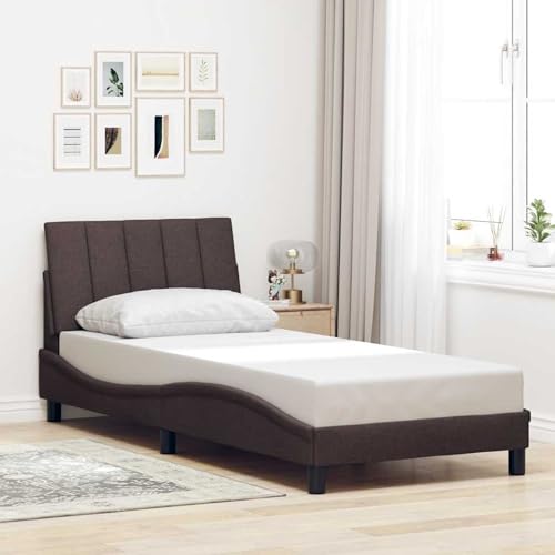 Vopese Dunkelbraunes Bettgestell Hanko mit Kopfteil-Kissen, 208 x 95 x 74,5 cm, für erholsamen Schlaf und Moderne Einrichtung - Ohne Matratze Model3310359 Vopese Dunkelbraunes Bettgestell Hanko mit Kopfteil-Kissen, 208 x 95 x 74,5 cm, für erholsamen Schlaf und Moderne Einrichtung - Ohne Matratze Model3310359 von Vopese