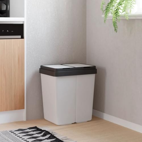 Vopese Duo Mülleimer Wei? 2x25 L Doppell?ufig Model154981 von Vopese