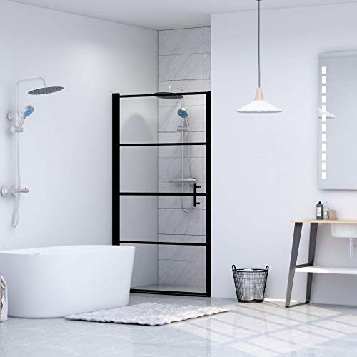 Vopese Duschtür Spritzfest Nischentür Pendeltür Duschkabine Schwingtür Duschabtrennung Dusche Badezimmer mit Handgriffe Hartglas 100 x 178 cm Schwarz Badmöbel Vopese Duschtür Spritzfest Nischentür Pendeltür Duschkabine Schwingtür Duschabtrennung Dusche Badezimmer mit Handgriffe Hartglas 100 x 178 cm Schwarz Badmöbel von Vopese