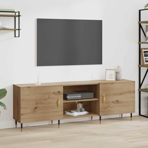 Vopese Eichenhandwerkliches Lowboard 150x30x50 cm - TV-Ständer & Regal für Wohnzimmer & Homeoffice Model879593 von Vopese