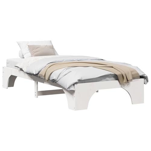 Vopese Einzelbett Gestell Weiß Massivholz Kiefer 75 x 190 cm Modern Massivholz Bettgestell Model872972 Vopese Einzelbett Gestell Weiß Massivholz Kiefer 75 x 190 cm Modern Massivholz Bettgestell Model872972 von Vopese