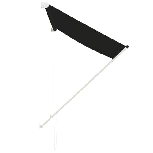Vopese Einziehbare Anthrazit Markise 150x150cm, Stahlrahmen, für Fenster & Terrasse - UV & wasserbeständig Model143758 von Vopese