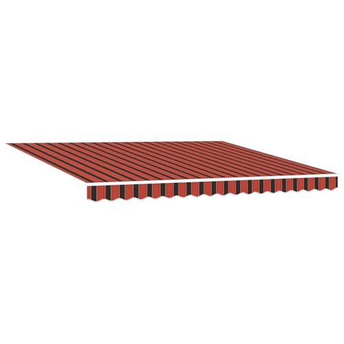 Vopese Einziehbare Markise mit LED in Orange und Braun 400x300 cm Sonnenschirm Model3330512 von Vopese