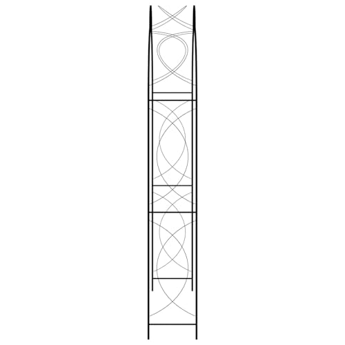 Vopese Eleganter Eisen-Rosenbogen für Garten, schwarz, 150 x 34 x 240 cm, Hochzeitsdeko und Kletterpflanzen Model47095 von Vopese