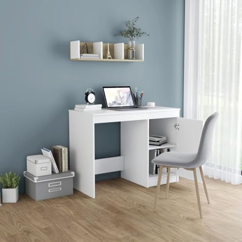 Vopese Eleganter Holzwerkstoff Schreibtisch mit Schrank - Weiß - 100x50x76 cm - für Studium und Büro Model801796 Vopese Eleganter Holzwerkstoff Schreibtisch mit Schrank - Weiß - 100x50x76 cm - für Studium und Büro Model801796 von Vopese