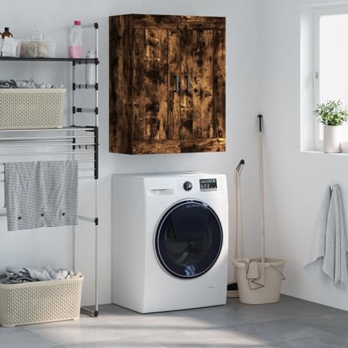 Vopese Eleganter Holzwerkstoff Wandschrank mit 3 Fächern - Räuchereiche - 69,5 x 34 x 90 cm - Wohnzimmer & Schlafzimmer适用 Model830385 von Vopese
