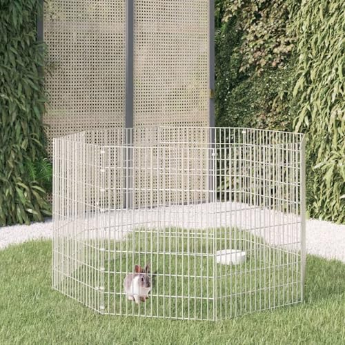 Vopese Freilaufgehege 8-teilig 54x80 cm Verzinktes Eisen Tiergehege Model171578 von Vopese