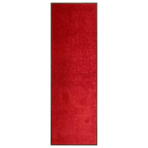 Vopese Fu?Matte Waschbar Rot 60x180 cm Eingangsteppich Model323423 von Vopese
