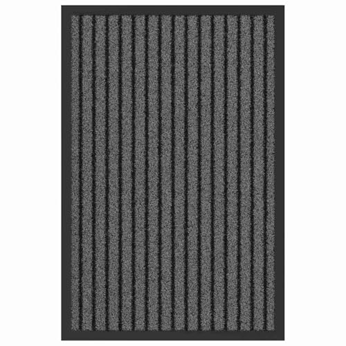 Vopese Fußmatte Striped Schwarz, Grau 40 x 60 cm Polypropylen, PVC Fußabtreter Model4105590 Vopese Fußmatte Striped Schwarz, Grau 40 x 60 cm Polypropylen, PVC Fußabtreter Model4105590 von Vopese