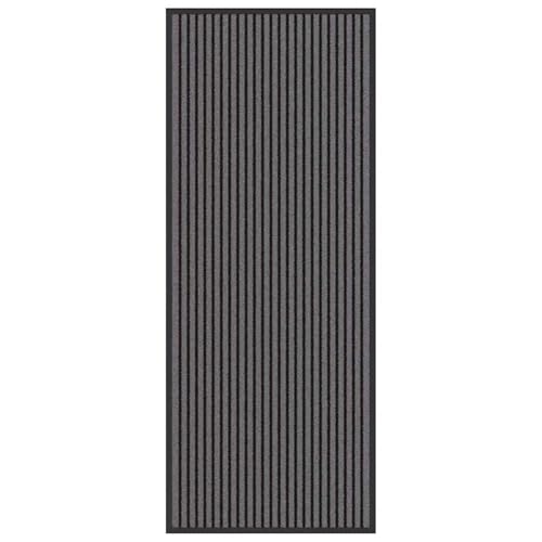 Vopese Fußmatte Striped Schwarz und Grau 60 x 150 cm Polypropylen, PVC Fußabtreter Model4105592 von Vopese
