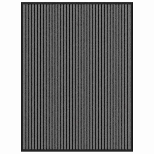 Vopese Fußmatte Striped Schwarz und Grau 80 x 120 cm Polypropylen, PVC Fußabtreter Model4105594 Vopese Fußmatte Striped Schwarz und Grau 80 x 120 cm Polypropylen, PVC Fußabtreter Model4105594 von Vopese