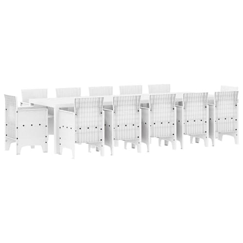 Vopese Garten Essgruppe 13 pcs Weiß Poly Rattan Garten-Esstisch und Stühle Model3378622 Vopese Garten Essgruppe 13 pcs Weiß Poly Rattan Garten-Esstisch und Stühle Model3378622 von Vopese